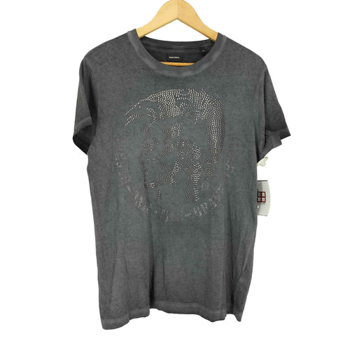 ディーゼル DIESEL ラインストーンデザインクルーネックTシャツ メンズ M