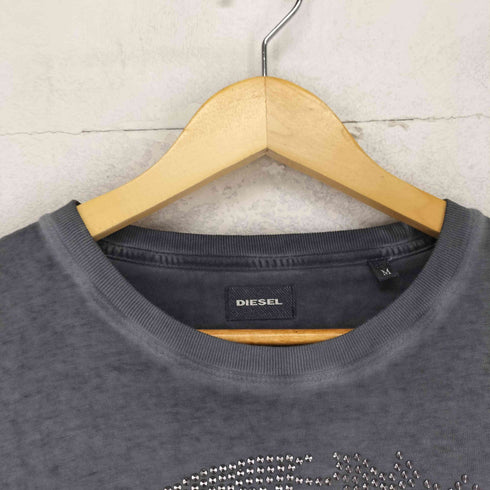 ディーゼル DIESEL ラインストーンデザインクルーネックTシャツ メンズ M