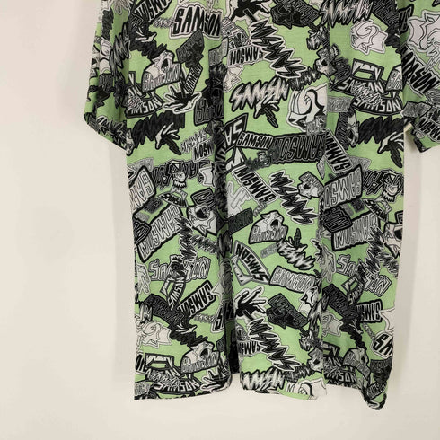 SHAUN SAMSON USA製 コミック 総柄 プリント S/S Tシャツ メンズ import:L