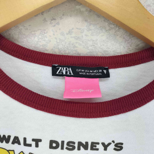 ザラ ZARA キャラクタープリントリンガーTシャツ レディース M
