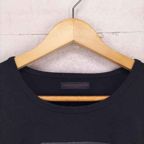 LOUNGE LIZARD 切りっぱなし フロントプリントクルーネックTシャツ import メンズ 2
