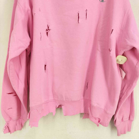 チャンピオン Champion 00S 銀タグ ダメージ加工 ロゴ刺繍スウェット メンズ import:XL