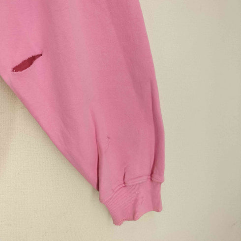 チャンピオン Champion 00S 銀タグ ダメージ加工 ロゴ刺繍スウェット メンズ import:XL