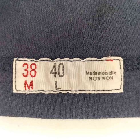 マドモアゼルノンノン mademoiselle NON NON ロゴプリント クルーネック プリント 長袖 カットソー レディース import:M