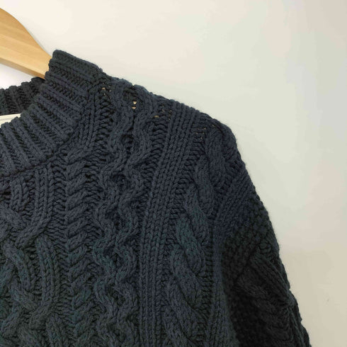 ジーユー GU by rokh ケーブルセーター NAVY Mサイズ レディース JPN:M