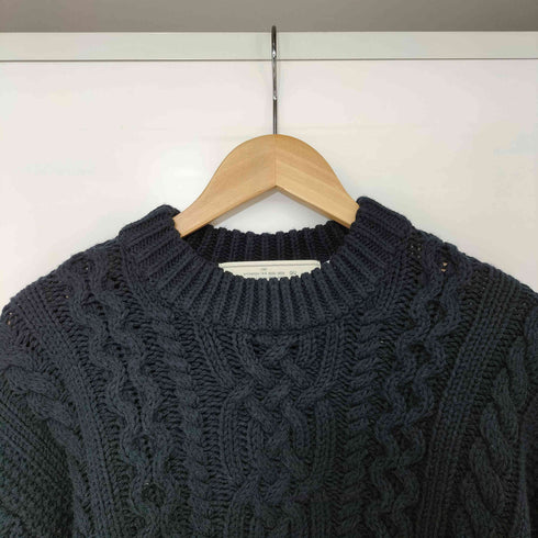 ジーユー GU by rokh ケーブルセーター NAVY Mサイズ レディース JPN:M