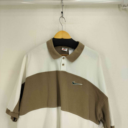 ナイキ NIKE 90S 銀タグ ロゴ刺繍 S/S ポロシャツ メンズ import:L