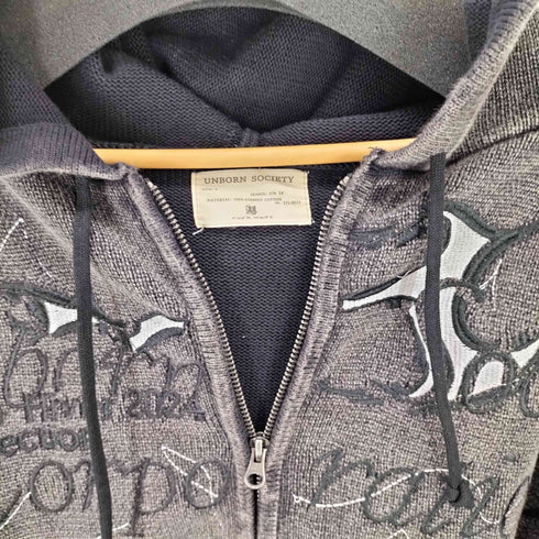 UNBORN SOCIETY 24AW Corporation 7gg Knit Hoodie メンズ JPN:L