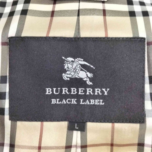 バーバリーブラックレーベル BURBERRY BLACK LABEL 裏地ノバチェックチェスターコート メンズ L