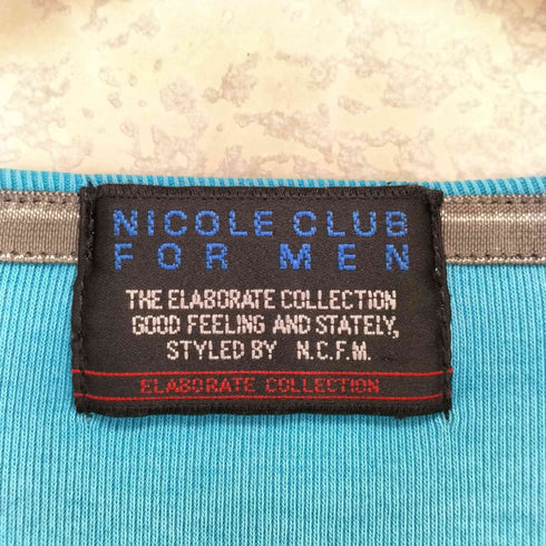 ニコルクラブフォーメン NICOLE CLUB FOR MEN フロントプリントVネックTシャツ Y2K メンズ 46