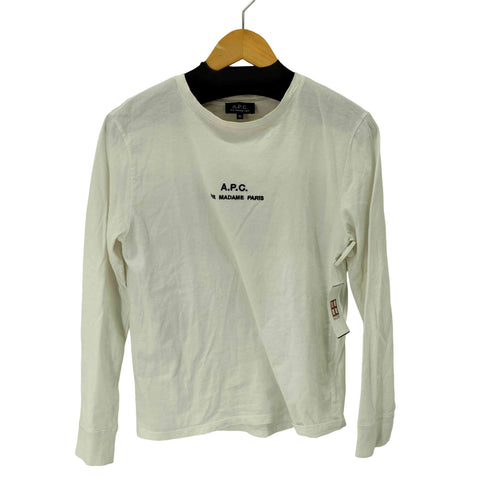 アーペーセー A.P.C. フロント刺繍ロゴ クルーネック長袖Tシャツカットソー メンズ import:XS