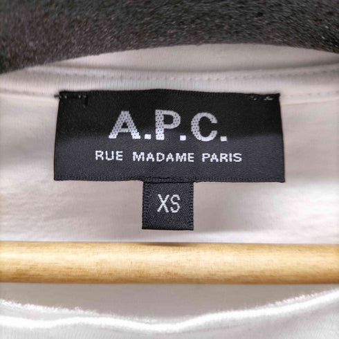 アーペーセー A.P.C. フロント刺繍ロゴ クルーネック長袖Tシャツカットソー メンズ import:XS