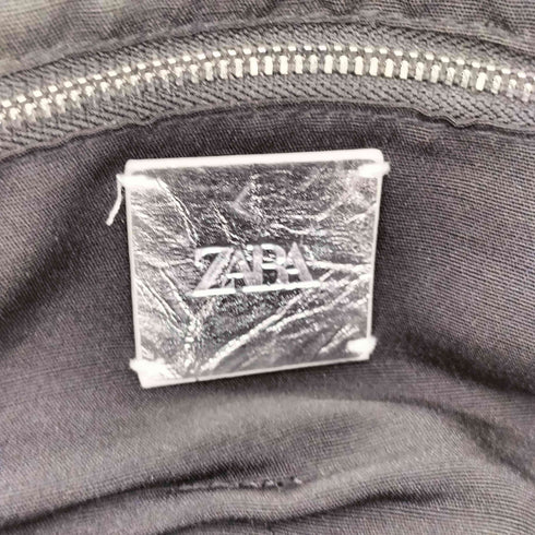 ザラ ZARA メタリック ギャザー ショルダーバッグ レディース M