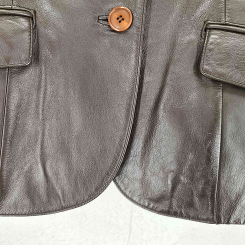 cow leather カウレザー2Bテーラードジャケット レディース 46