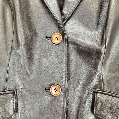 cow leather カウレザー2Bテーラードジャケット レディース 46