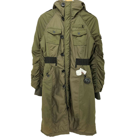 ディーゼル DIESEL 00s Y2K マルチポケット フーデッド ナイロン コート メンズ import:XS