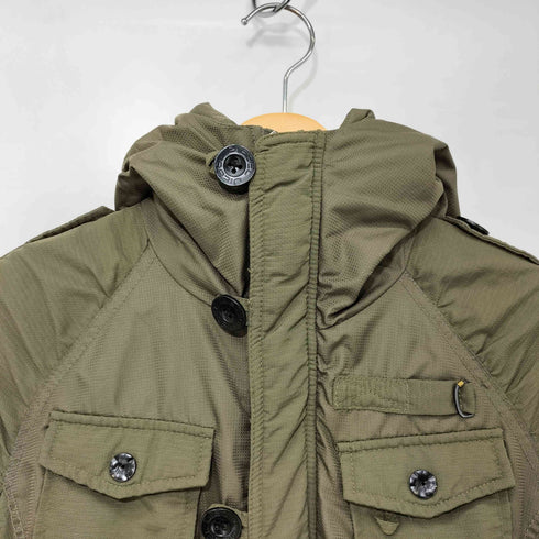 ディーゼル DIESEL 00s Y2K マルチポケット フーデッド ナイロン コート メンズ import:XS