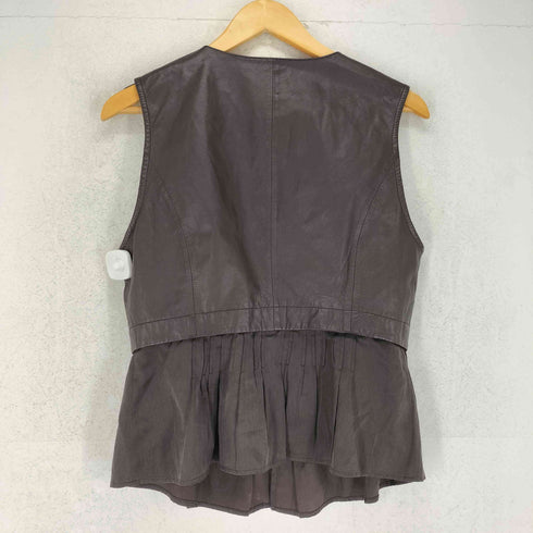 RITSUKO SHIRAHAMA sheep leather シープレザーフリンジデザインベスト レディース 1