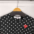 プレイコムデギャルソン PLAY COMME des GARCONS AD2025/7 26SS Polka Dots Long Sleeve T-Shirt With Red Emblem レディース XXS