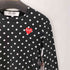 プレイコムデギャルソン PLAY COMME des GARCONS AD2025/7 26SS Polka Dots Long Sleeve T-Shirt With Red Emblem レディース XXS