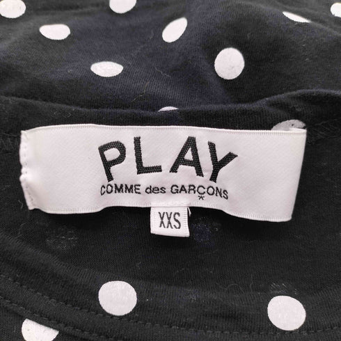プレイコムデギャルソン PLAY COMME des GARCONS AD2025/7 26SS Polka Dots Long Sleeve T-Shirt With Red Emblem レディース XXS