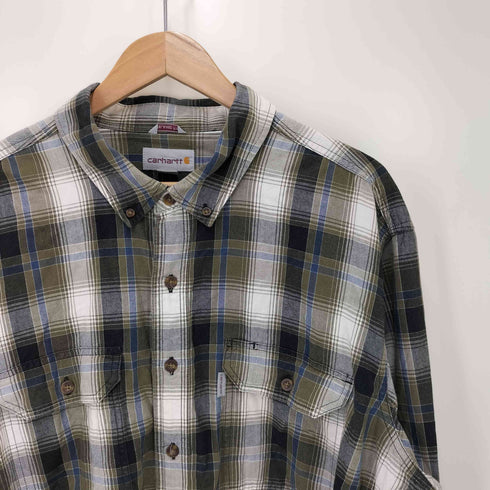 カーハート Carhartt フォートチェック ボタンダウン長袖シャツ メンズ 2xl