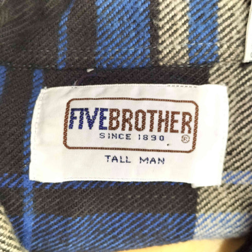 ファイブブラザー FIVE BROTHER 復刻 ヘビーネルシャツ メンズ XL-TALL