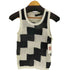 カルヴェン CARVEN ブロックパターンメッシュニットタンクトップ レディース JPN:S