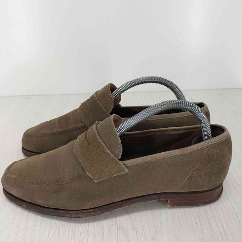 クロケットアンドジョーンズ CROCKETT&JONES スエード コインローファー レディース UK:5.5