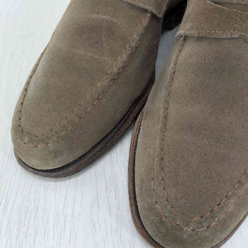 クロケットアンドジョーンズ CROCKETT&JONES スエード コインローファー レディース UK:5.5
