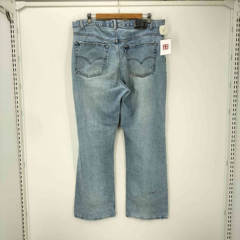 リーバイス Levis 00S silver Tab シルバータブ straught + loose ボタン裏977刻印 バギー ダメージ デニム パンツ 極太 2000年製 メンズ W38L32