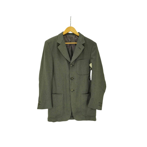 エルメネジルドゼニア Ermenegildo Zegna SOFT 裏地背抜き シルク ウール 織り 生地 4B 2WAY テーラード ジャケット メンズ EUR:44