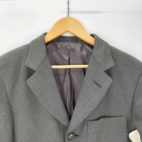 エルメネジルドゼニア Ermenegildo Zegna SOFT 裏地背抜き シルク ウール 織り 生地 4B 2WAY テーラード ジャケット メンズ EUR:44