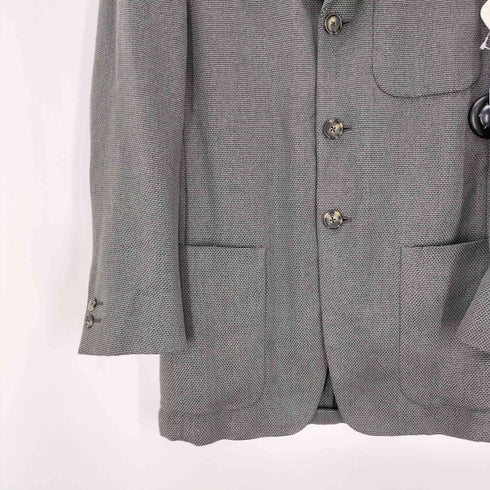 エルメネジルドゼニア Ermenegildo Zegna SOFT 裏地背抜き シルク ウール 織り 生地 4B 2WAY テーラード ジャケット メンズ EUR:44