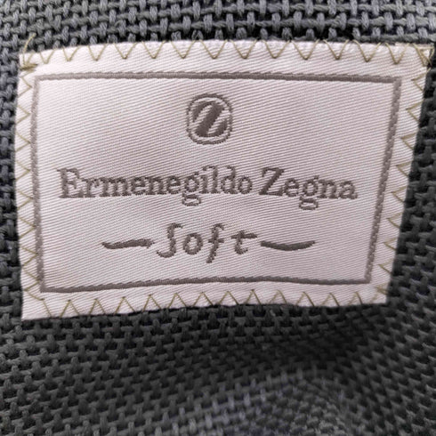 エルメネジルドゼニア Ermenegildo Zegna SOFT 裏地背抜き シルク ウール 織り 生地 4B 2WAY テーラード ジャケット メンズ EUR:44