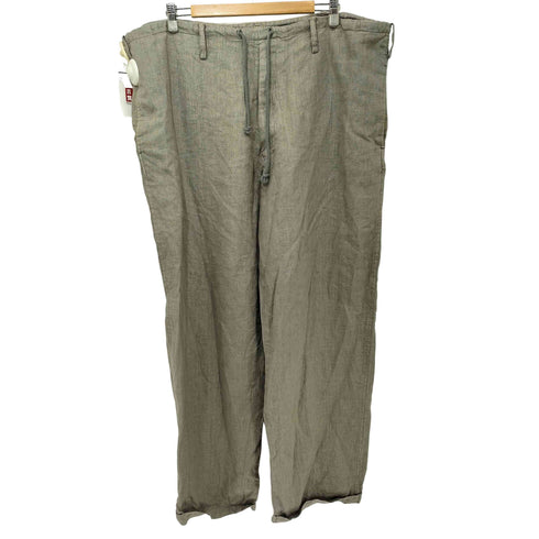 ヨウジヤマモトプールオム Yohji Yamamoto POUR HOMME 25SS GARMENT DYE FLAX DRAWS STRING PANTS メンズ JPN:3