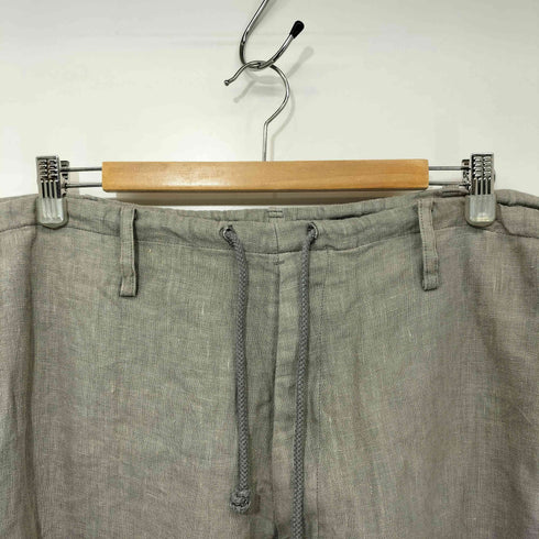 ヨウジヤマモトプールオム Yohji Yamamoto POUR HOMME 25SS GARMENT DYE FLAX DRAWS STRING PANTS メンズ JPN:3