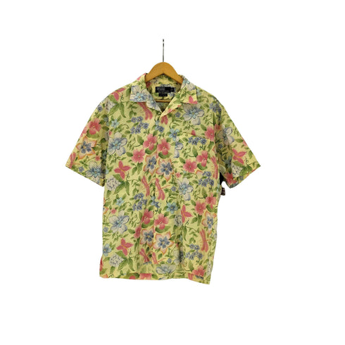 ポロバイラルフローレン Polo by RALPH LAUREN 90S CLAYTON クレイトン 花柄 開襟 オープンカラー S/S コットン アロハ シャツ メンズ import:S
