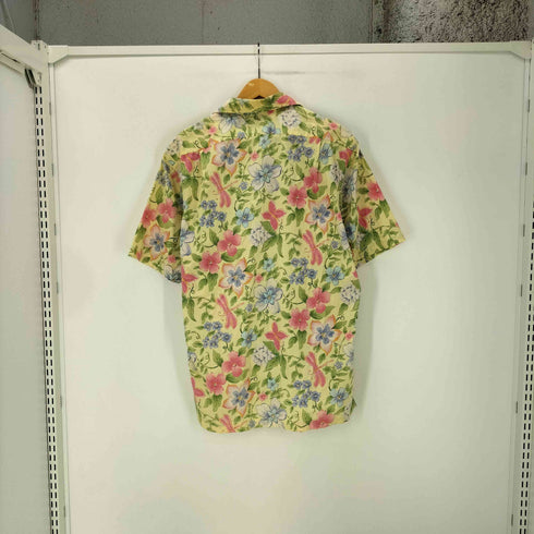ポロバイラルフローレン Polo by RALPH LAUREN 90S CLAYTON クレイトン 花柄 開襟 オープンカラー S/S コットン アロハ シャツ メンズ import:S