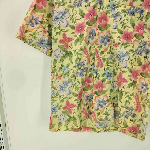 ポロバイラルフローレン Polo by RALPH LAUREN 90S CLAYTON クレイトン 花柄 開襟 オープンカラー S/S コットン アロハ シャツ メンズ import:S