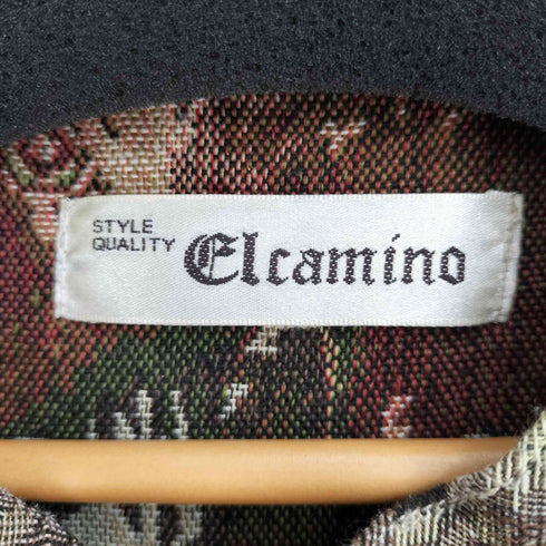 エルカミーノ ELCAMINO チャイナボタン 総柄ジャケット レディース
