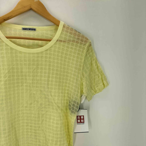 イッセイミヤケ ISSEY MIYAKE 銀タグ ドット柄 総柄 シアー Tシャツ レディース JPN:M