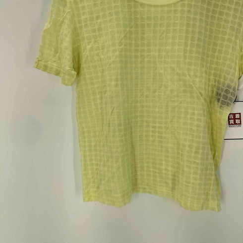 イッセイミヤケ ISSEY MIYAKE 銀タグ ドット柄 総柄 シアー Tシャツ レディース JPN:M