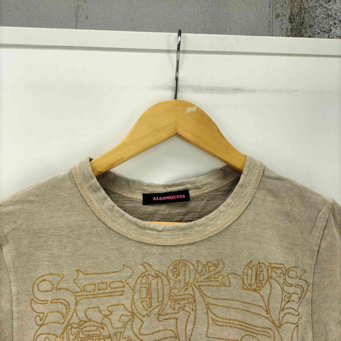 アルゴンキン ALGONQUINS ラメ ロゴ プリント Tシャツ Y2K レディース 1
