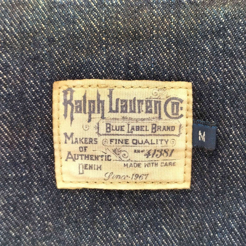 ラルフローレン RALPH LAUREN ユーズド加工 インディゴ デニムコート レディース M