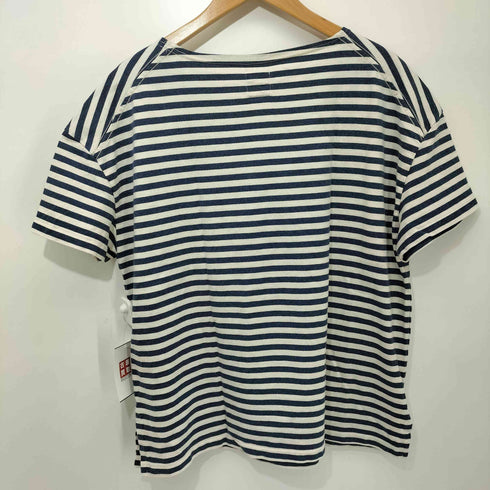 サンカ Sanca ボートネック ルーズフィット ボーダーTシャツ ポケT メンズ JPN:2