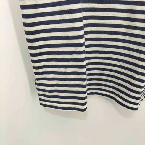 サンカ Sanca ボートネック ルーズフィット ボーダーTシャツ ポケT メンズ JPN:2
