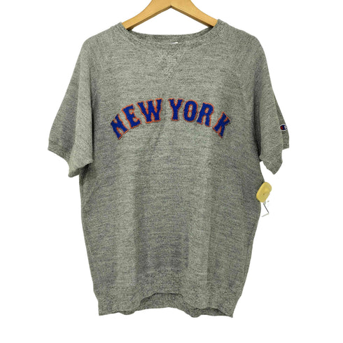 チャンピオン Champion NEW YORK ロゴ ワッペン Vガゼット フレンチテリー S/S スウェット メンズ O