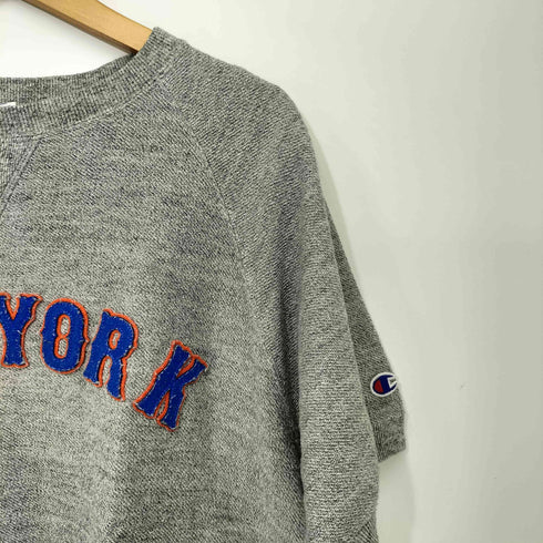 チャンピオン Champion NEW YORK ロゴ ワッペン Vガゼット フレンチテリー S/S スウェット メンズ O