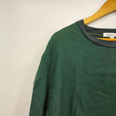 アルテポーベラ ARTE POVERA リネン100 マチ付 クルーネック S/S Tシャツ レディース JPN:L